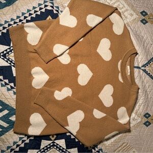 Heart Patterned Sweater